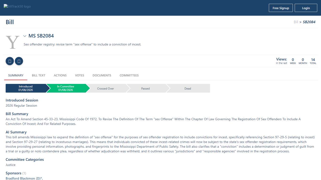 MS SB2084 | BillTrack50