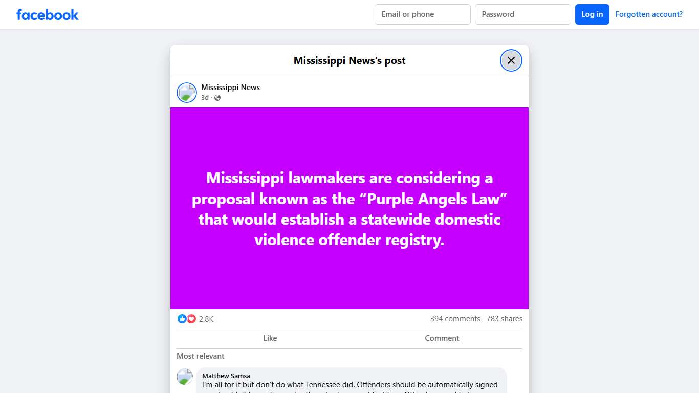 Mississippi lawmakers are considering a... - Mississippi News | Facebook